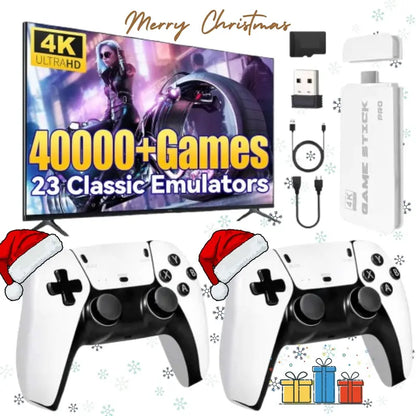 64%OFF🔥2026 New Video Retro Game Controller Console with 40,000+ Games & 26 Emulators, Wireless 100 Controllers, 128GB TF Card, HDMI Output, Ergonomic Wireless Controllers, Perfect for All Ages